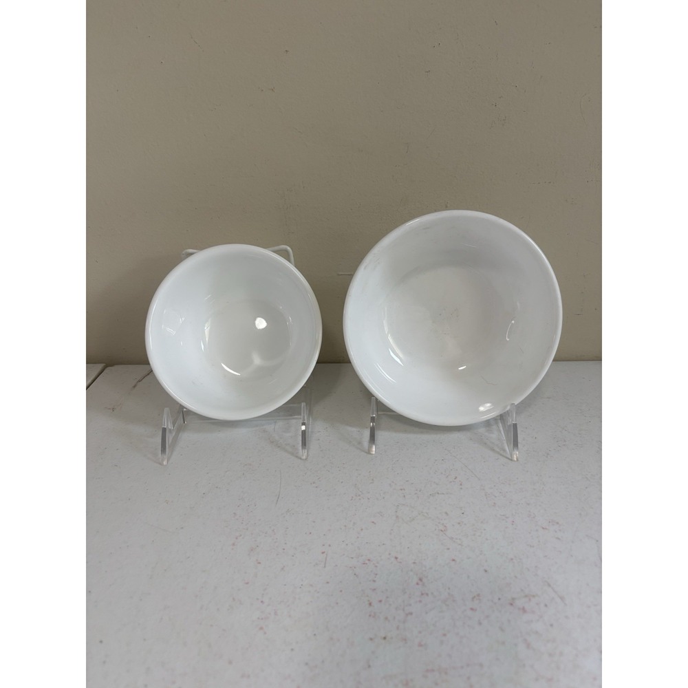 Corelle DEEP White Dessert / Rice Bowls  5" & 5.5" Set Of 2